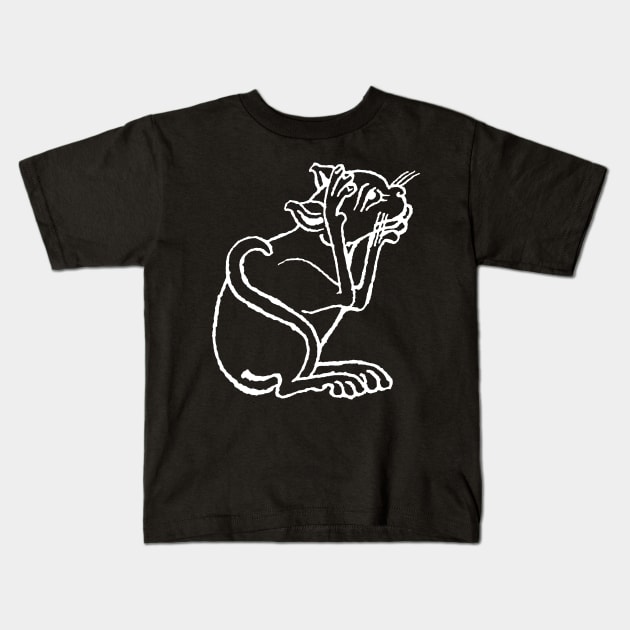 The Scaredy Cat - Medieval Graphic Kids T-Shirt by Posyboy